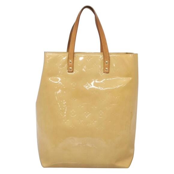 LOUIS VUITTON Monogram Vernis Reade MM Hand Bag Beige M91141 - Picture 2 of 12